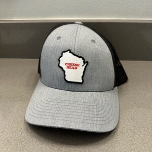 NWT Unisex Richardson 🧀 Cheese Head Gray and Black SnapBack hat 🧢